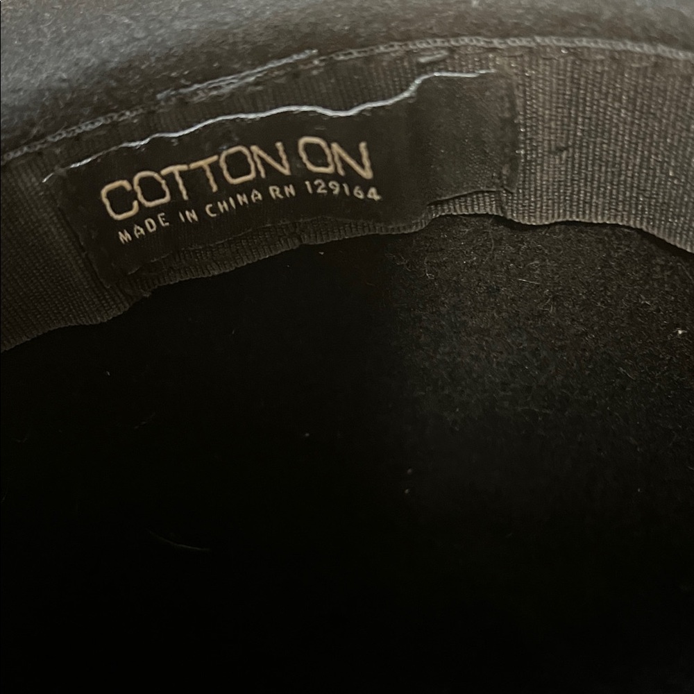 Cotton On Wide-Brim Felt Hat - Black - Picture 8 of 9